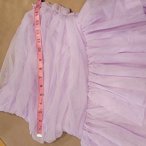 SHEIN Size M (6) Lavender "Enchnt" Tiered Mesh One Shoulder Formal Party Dress - Picture 11 of 16